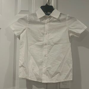 Andy & Evan White Button Down Short Sleeve Shirt Youth Boys